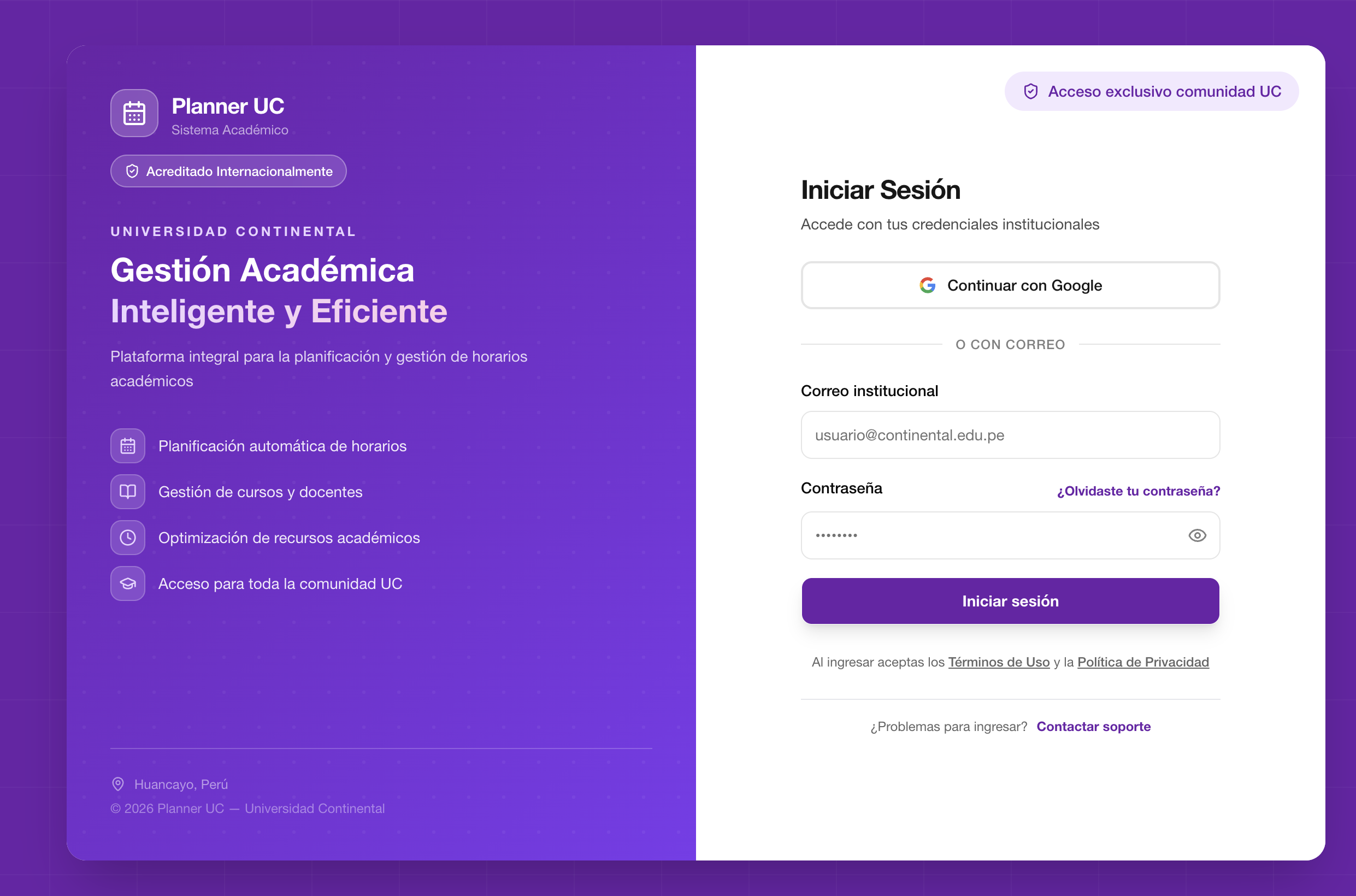 Vista previa de Planner UC – Horarios Universitarios